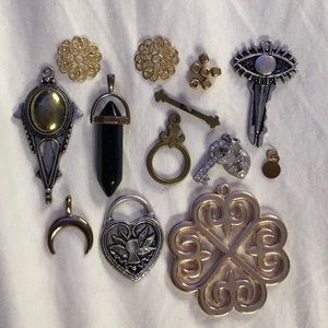 Assorted Jewelry Pendants Lot Necklace Bracelet